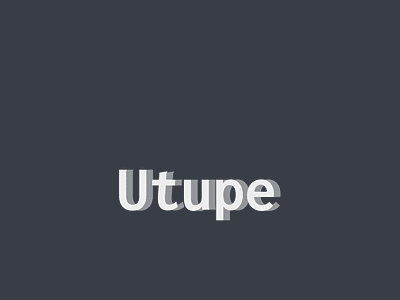 Utupe Logo : Concept branding clean color design glitch effect typography ui vector