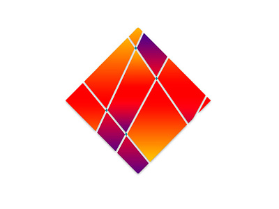 Square Gradient Logo : 45 branding clean color design gradient color icon lines skewed ui vector