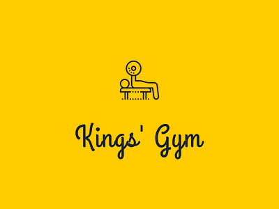 Gym Retail Shop Logo : Concept branding clean color design icon typography ui vector yello