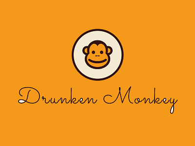 Drunken Monkey (Concept) : Branding branding clean color design icon logo monkey logo typography vector