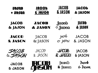 Jacob & Jason : Branding branding clean design lettering art vector