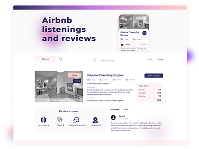 Airbnb lists and reviews