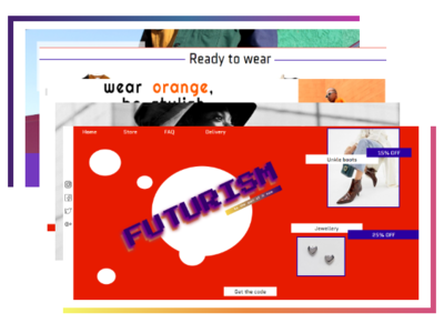 Futurism web pages web lettering minimalism icon work website design vector ui ux illustration color app trend modern good art branding best new