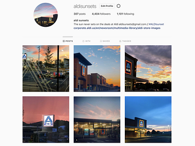 Aldi Sunsets on Instagram aldi instagram photography sideproject sunsets