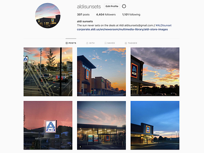 Aldi Sunsets on Instagram