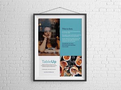 Restaurant App Poster Advertisement ad app layout poster tableup