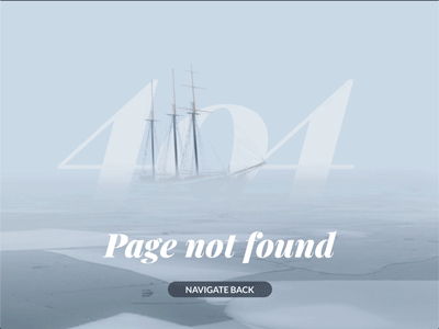 404 Page 🛳 404 404notfound 404page daily 008 dailyui dailyui008 invision studio paralax photoshop ship studio