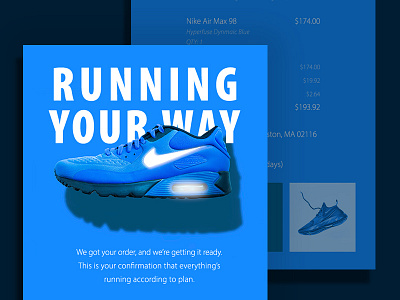 Email Receipt 017 blue confirmation daily ui daily ui 017 dailyui dailyui 017 dailyui017 design e mail email emailreceipt nike photoshop ui
