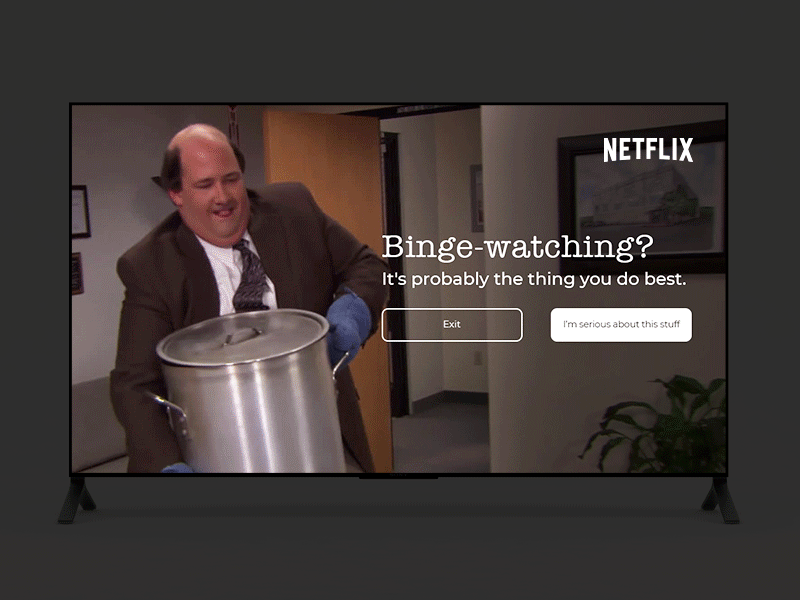 TV App 025 app bingewatching chilli dailui daily ui daily ui 025 dailyui dailyui025 netflix photoshop smarttv streaming app television the office theoffice tv tvapp ui