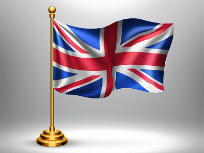 Flag england flag great britain mockup table flag united kingdom