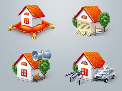 Houses building house icon icon set roof tree