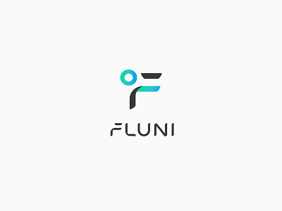 Logo design -FLUNI branding font icon illustration logo typing