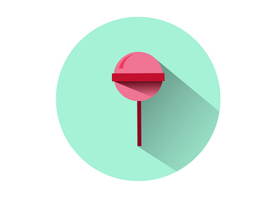 Lollipop flat design icon lolipop