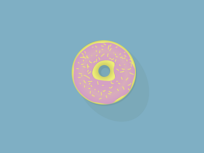 Donut Dribbble color design donut doughnut food illustration pastry perspective sweets top