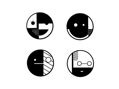 PrettyNice Kids Emoji's black white design emoji explore illustration minimal modern style