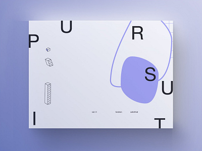 vol. II design layout minimal play typography