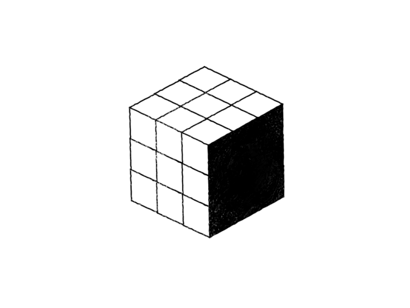 Mentally Fit animation black cube design gif loop mograph motion white