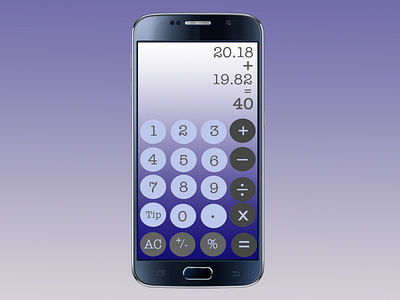Daily UI Challenge 004: Calculator dailyuichallenge mobile app design ui vector