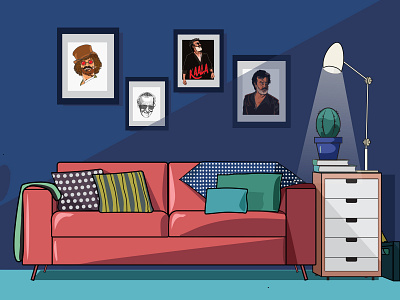 Room illustration illustrator illustrator design room