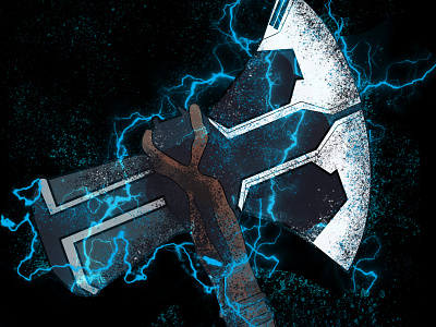 Stormbreaker from infinity war artwork avengers avengers endgame avengersendgame design illustration illustrator illustrator design marvel marvel cinematic universe marvel comics storm breaker thor