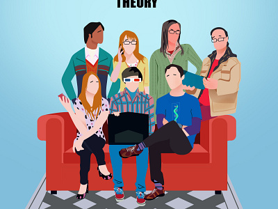 There! I Fixed the new Big bang theory poster artwork design illustration illustrator illustrator design thebigbangtheory