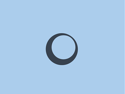 Minimal "O" logo design flat icon logo