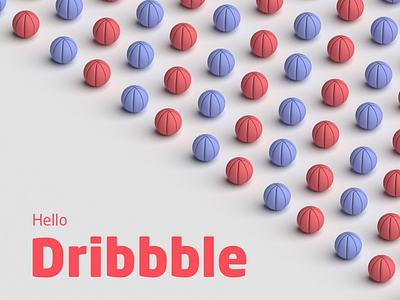 Hello Dribbble art debut debut shot debutshot design dribbble hello render welcome
