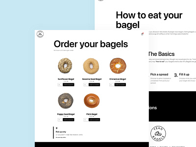 Yeah Bagels branding design graphic design mobile website web website website design