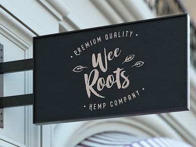 Wee roots sign branding design logo