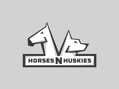 Horses N Huskies design dog duluth graphic horses huskies kennel logo minnesota mn race racing