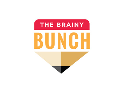 The Brainy Bunch brainy bunch center flat geometric logo middle pencil school the tutor tutoring