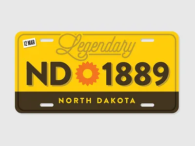 North Dakota License Plate badlands bison dakota fargo license nd north plate redesign retro sunset