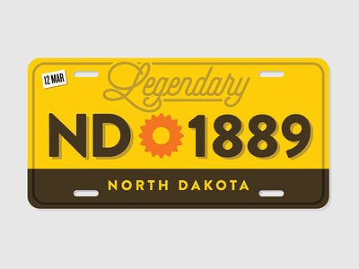 North Dakota License Plate badlands bison dakota fargo license nd north plate redesign retro sunset