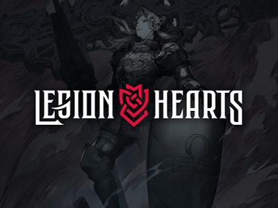 Legion Hearts Game logo design branding celtic celtic knot flat fonts game logo games lettering logo logo logodesign minimalistic nordic ornament shield typography video game videogames