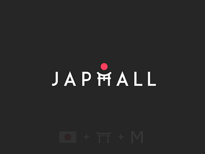 Japmall logo beauty cosmetic flat japan korean logo market minimalist logo online shop