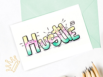 Hustle logo art cartoon characters cute design flat font design fonts hustle illustration letter lettering logo minimalistic typography