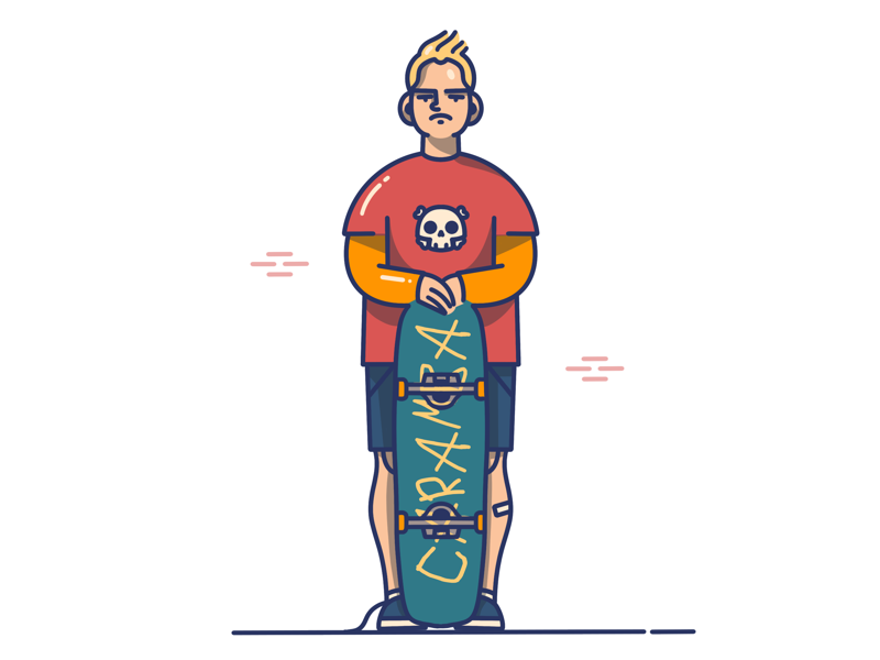 Simpsons Skater Kid