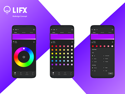 Lifx Color UI app design concept design lifx lights product design redesign concept smart lights ui ui design ux ux ui ux design uxdesign