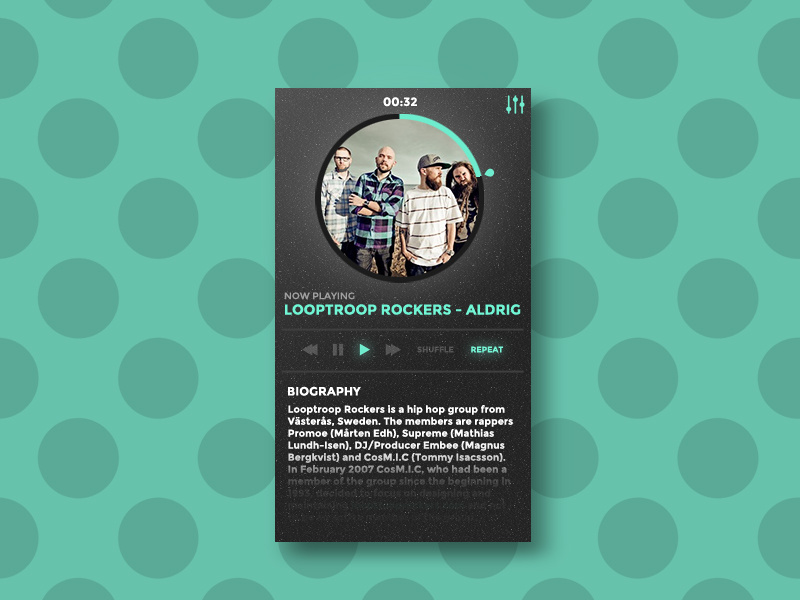 Music Player - DailyUI #9 player music ui daily