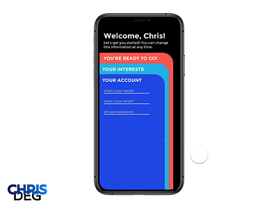 Daily UI Challenge #023 - Onboarding account app design dailyui dailyui 023 invision invisionstudio ios app design mobile mobile app design onboard onboarding onboarding flow onboarding screen onboarding screens sign up sign up form ui ux welcome welcome screen