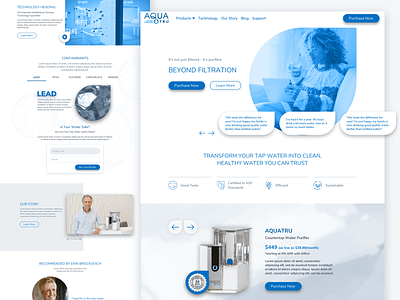 Website Redesign design ecommerce landing page design landingpage ui design ux design water filtration