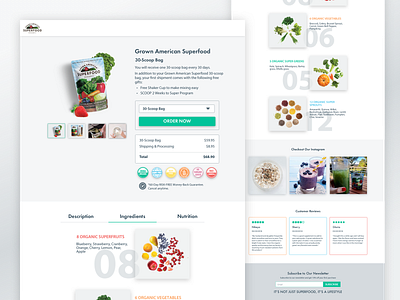 Superfood Product Detail Page