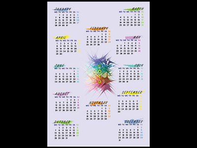 Calendar 2019 design adobe illustrator cc calenda 2019 calendar graphic design vector