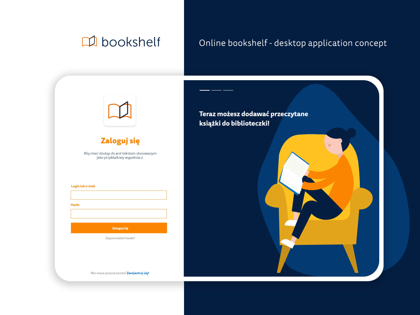 Online Bookshelf by Kinga Borkowska on Dribbble