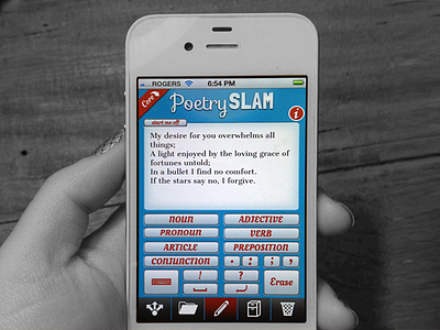 Poetry SLAM Core Theme app app design iphone poetry poetry slam