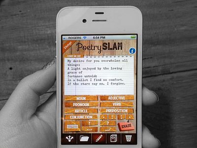 Poetry SLAM Vintage Theme app app design iphone poetry poetry slam