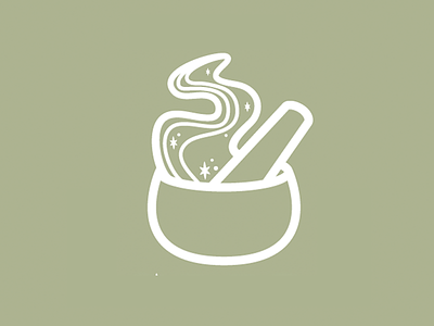 Basic Food Magic Logo alchemy dust food icon logo magic mortar