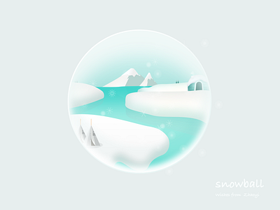 Snowball design iceberg illustration sketch snow