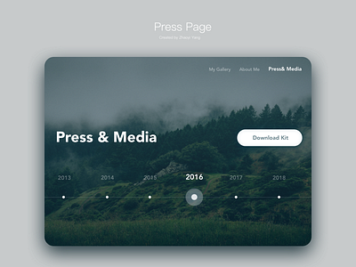 Daily UI challenge: press page ui web