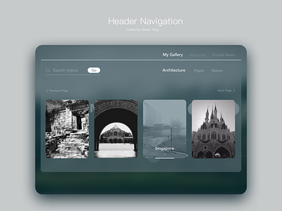 Daily UI challenge: Header Navigation